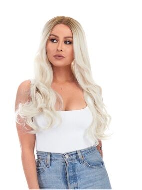 Lace Front 26” Julep Blonde Rooted Body Wave    Wig synthetic hair